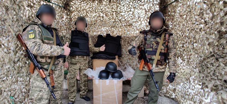The NGO Techiia Foundation purchased helmets and body armor for the Armed Forces of Ukraine